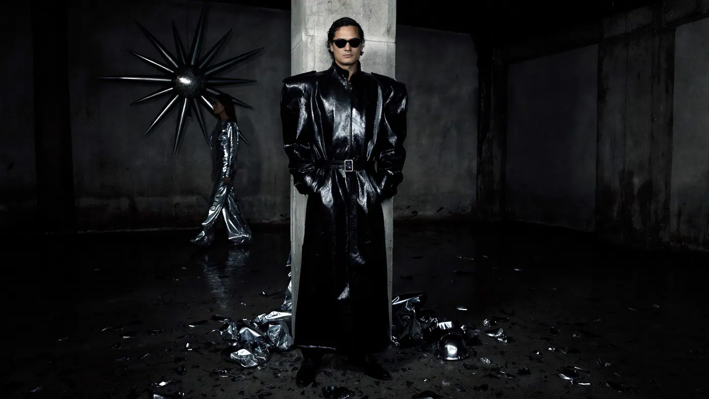 Alejandro Molinari wearing the Lotus 2063 material system